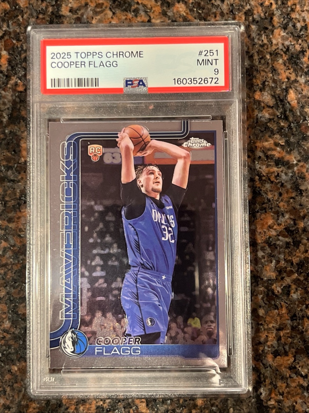 Topps Chrome Cooper Flagg Rookie Card #251 PSA 9 Mint